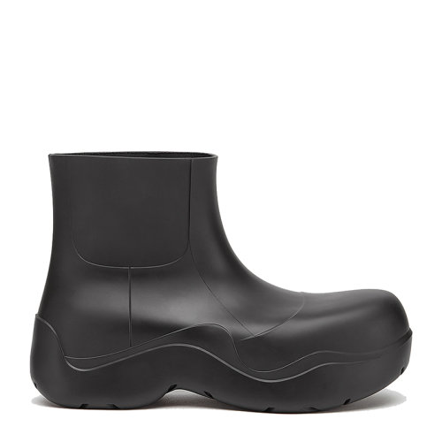 Bottega Veneta/葆蝶家 新款女士黑色橡膠短靴 640045V00P01000
