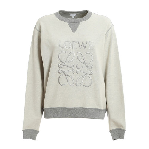 Loewe/羅意威 女裝 服飾 灰棉質(zhì)刺繡圓領(lǐng)運動衫 女衛(wèi)衣