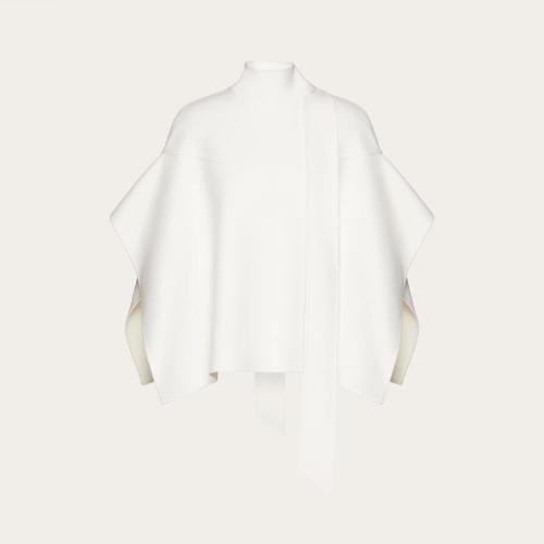  VALENTINO華倫天奴 22年秋冬 女士 斗篷 CAPE COURTE EN DRAP COMPACT XB0CG2V06JAA03