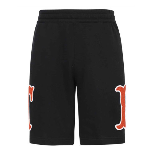 Burberry/博柏利 男士黑色棉質(zhì)經(jīng)典TB字母徽標(biāo)貼飾內(nèi)側(cè)抽繩式褲腰男褲短褲 8042700