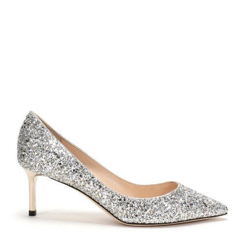 JimmyChoo/周仰杰 女士閃光面料高跟鞋 ROMY 60 CGF