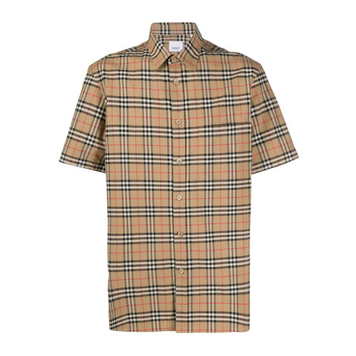 Burberry/博柏利  男裝 服飾  經(jīng)典格紋襯衣 男士短袖襯衫經(jīng)典格紋
