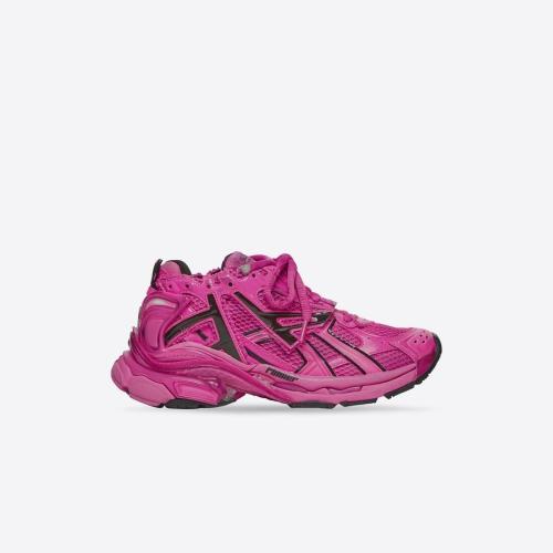  BALENCIAGA巴黎世家 22年春夏 女士 休閑運(yùn)動(dòng)鞋 Womens Runner Trainers  in Dark Pink 677402