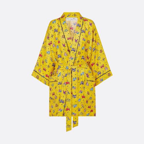  DIOR迪奧 22年秋冬 女士 睡袍 Robe de chambre Dior Chez Moi 241V63A6633_X2829