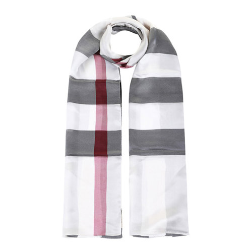 BURBERRY/博柏利 女士拼色格紋蠶絲時尚休閑圍圍脖 3753568