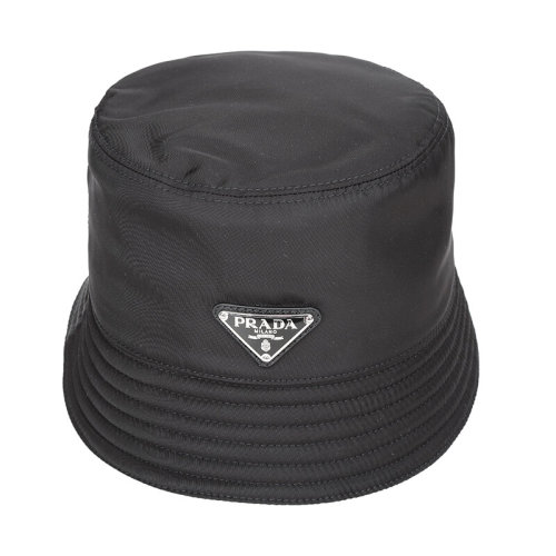 PRADA/普拉達(dá)  男女同款 黑色尼龍時(shí)尚帽子 2HC137-2B15-F0002