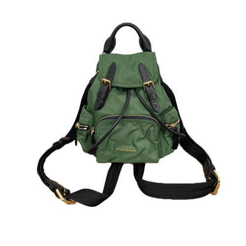 Burberry博柏利 經典款賽車綠小號雙肩包 可以單肩