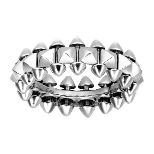 CARTIER/卡地亞 CLASH DE CARTIER系列18K金白金子彈頭鉚釘中號戒指/指環(huán)B4233000