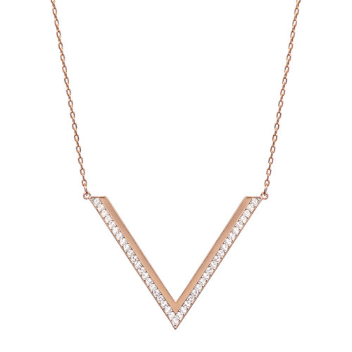 Swarovski 施華洛世奇 女士 玫瑰金色Delta Medium女士V形項鏈 女士項鏈 5140123
