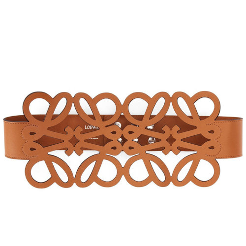 LOEWE/羅意威新款 Anagram系列 女士棕色牛皮革鏤空腰帶S540Y21L12-2530