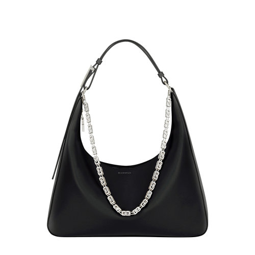 Givenchy/紀梵希 MOONCUT系列 女士中號HOBO黑色牛皮革腋下包肩背手提包BB50LWB1A4-001