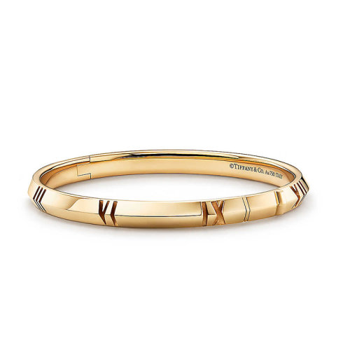 Tiffany & Co./蒂芙尼  Atlas X系列 18K金黃金羅馬數(shù)字手鐲GRP11691