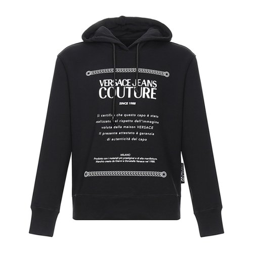  VERSACE JEANS COUTURE 男士黑色棉質(zhì)衛(wèi)衣 B7GVA7X6 30312 899 PLFSX