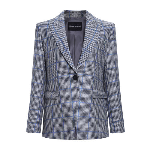 Emporio Armani 女士 灰色 單紐扣西裝外套  9NG19T-92113-010