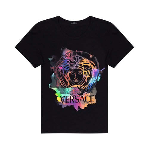 VERSACE/范思哲 女士純色棉質(zhì)印花圓領(lǐng)短袖上衣T恤 A87464-A228806 多色可選