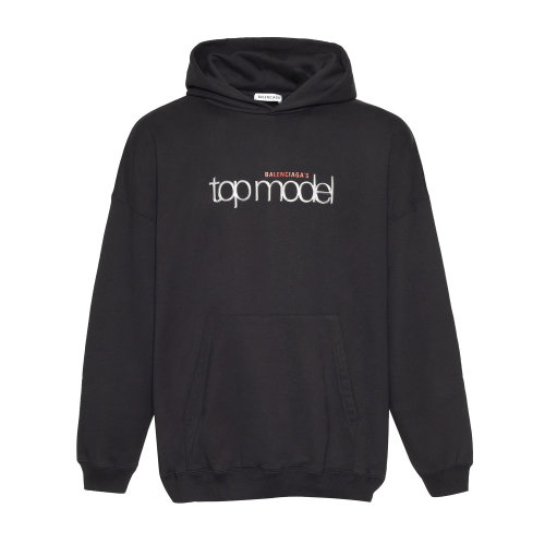 Balenciaga/巴黎世家 純棉黑色連帽衛(wèi)衣 男衛(wèi)衣 男士外套 休閑衛(wèi)衣瑕疵特賣（陳列痕跡，不影響使用）