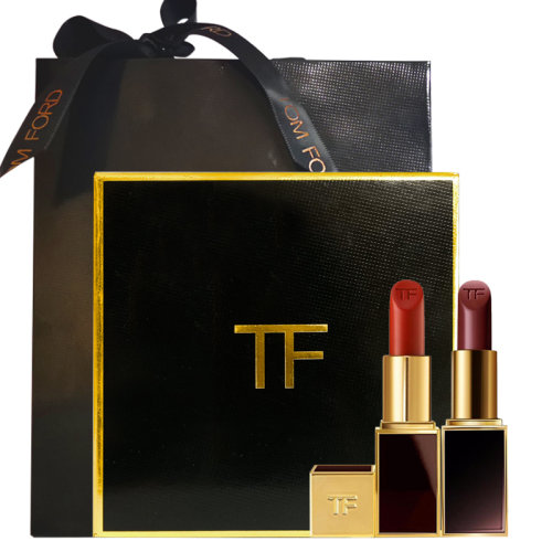Tom Ford/湯姆福特 TF黑金黑管唇膏口紅套裝（湯姆福特16#3g+湯姆福特80#3g）新疆不發(fā)貨（下單贈(zèng)韓國(guó)KF80口罩小號(hào)1片裝）