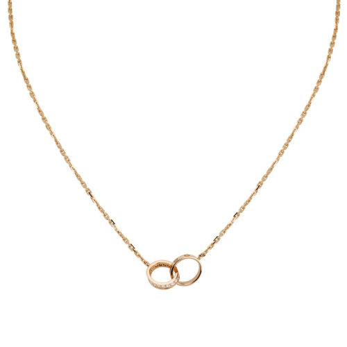 CARTIER/卡地亞 經(jīng)典LOVE 18K金玫瑰金鉆石項(xiàng)鏈 鑲嵌18顆鉆石 B7013900