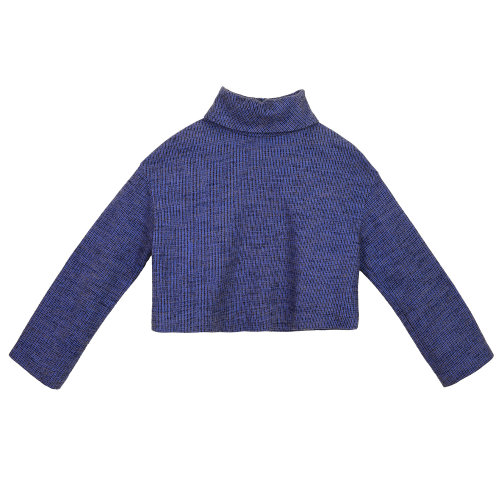 19年秋冬款nisiss/怡夕混紡圍脖短上衣女士長袖T恤N151AF36