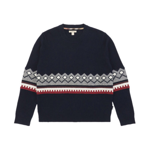 BURBERRY/博柏利 女士純色復(fù)古圖案印花裝飾毛衣 395825 多色可選