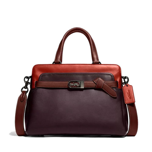 COACH/蔻馳 女包 馬車扣綁帶設計 拼色單肩斜跨包C5316