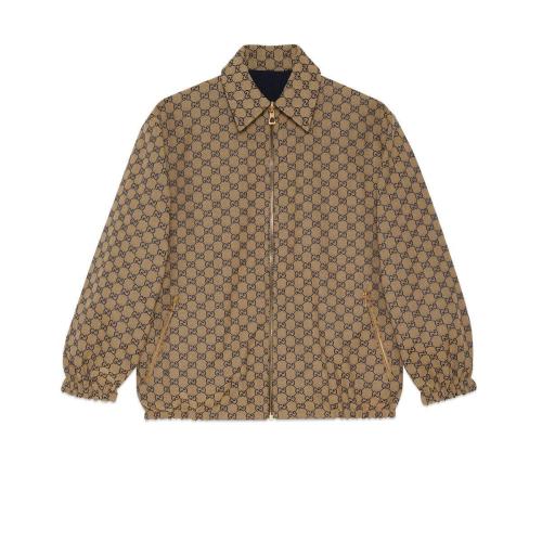  GUCCI古馳 22年秋冬 男士 GG聚酯纖維雙面夾克 694163 ZAI6D 4330
