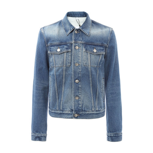 純棉藍色男士牛仔外套 BURBERRY/博柏利 巴寶莉 男裝 男士外套 男士夾克瑕疵特賣（陳列痕跡，不影響使用）