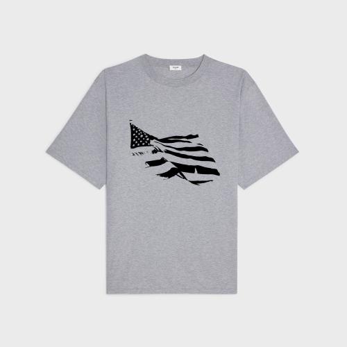  CELINE賽琳思琳 22年秋冬 男士 短袖T恤 T-SHIRT OVERSIZE FLAG JERSEY COTON 2X86B671Q.09GB