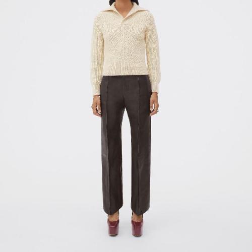  BV葆蝶家 22年秋冬 女士 針織衫 pull en alpaga d’epaisseur moyenne a motif chevron 71547