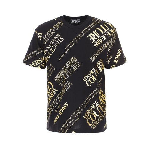  VERSACE JEANS COUTURE 男士印花棉質(zhì)短袖T恤 71GAHT28 CJ00T G89 PLFSX