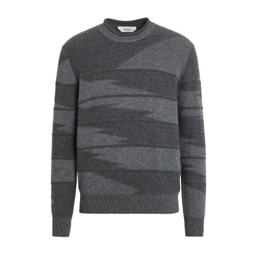 Z Zegna 深灰色山羊絨針織圓領(lǐng)毛衣  ZZ110-VVH20-526