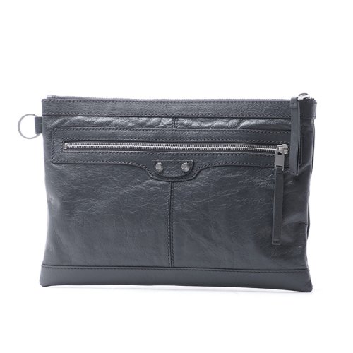 Balenciaga/巴黎世家 男士灰色皮質(zhì)手拿包 273022D9H04