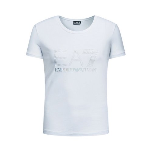  Emporio Armani/安普里奧阿瑪尼 女士白色棉質(zhì)短袖T恤 3ZTT81 J12Z 1100 PLFSX
