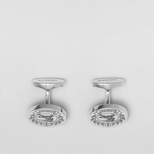  BURBERRY 22年秋冬 男士 馬術(shù)騎士設(shè)計(jì)鍍鈀金袖扣 80641541