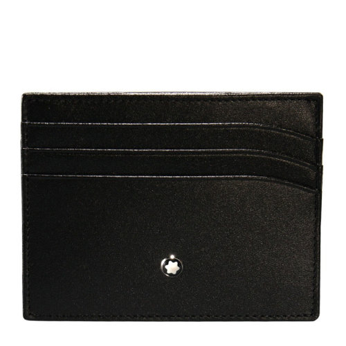 MontBlanc/萬寶龍 大班系列 男士黑色牛皮短款皮夾卡包名片夾 106653