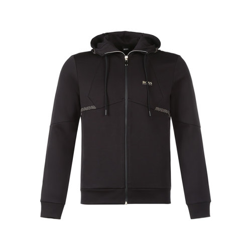 HUGO BOSS/雨果博斯 男士棉/聚酯纖維拉鏈連帽運(yùn)動(dòng)衫上衣外套 50458851