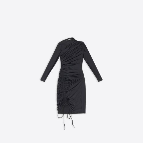  BALENCIAGA巴黎世家 22年春夏 女士 連衣裙 Womens Mini Dress in Black 704440TYK071000