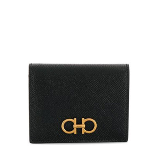 Salvatore Ferragamo/菲拉格慕 女士 女包 黑色皮革時尚卡包錢包 22D780 726512