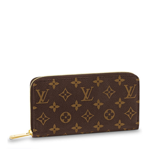 Louis Vuitton/路易威登  女士咖色皮革經(jīng)典老花長(zhǎng)款錢(qián)包