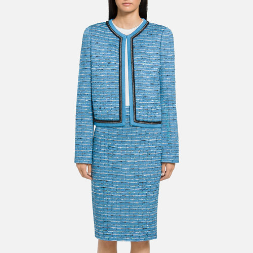 St.John/盛薔間隔印染色帶女士夾克K61Y0T2