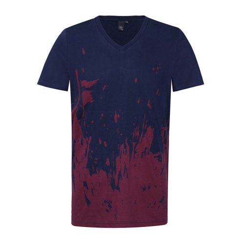 Alexander McQueen/亞歷山大麥昆 純棉V字領(lǐng)男士短袖T恤