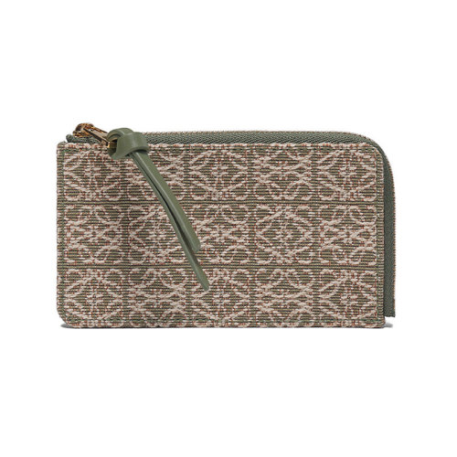 LOEWE/羅意威 女士牛皮革/織物卡包卡夾零錢包Anagram提花 C604Z40X02