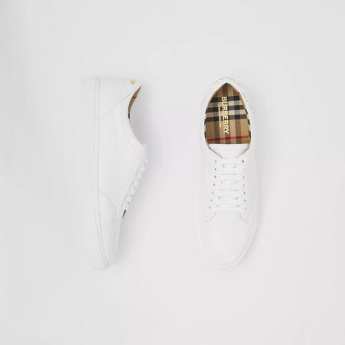  BURBERRY 22年秋冬 女士 徽標細節(jié)皮革運動鞋 80432101 預定商品1-3周發(fā)貨