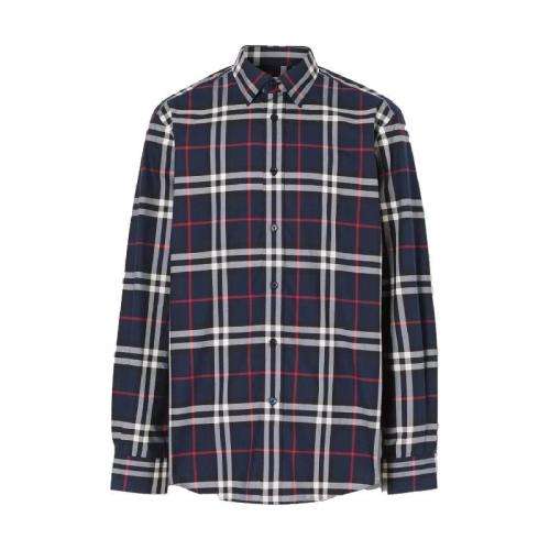  BURBERRY 22年秋冬 男士 格紋棉府綢襯衫 80208651