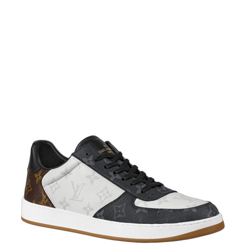 Louis Vuitton/路易威登 22年早春新款 RIVOLI系列 男士黑檀木色帆布老花印花運動鞋1A8WG2