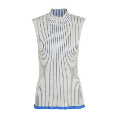 衛(wèi)衣針織 BURBERRY/博柏利 女士針織衫/毛衣 灰色立領(lǐng)女士羊絨背心女士上裝女裝 瑕疵特賣（陳列痕跡，不影響使用）