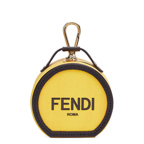 FENDI/芬迪 20  男士黃色小牛皮Fendi Roma印花帽盒形狀龍蝦扣珠寶包7AS029AGLSF1F1G