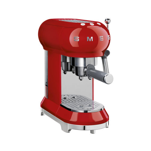 Smeg/斯麥格意大利進(jìn)口復(fù)古意式半自動(dòng)咖啡機(jī)家用手動(dòng)泵壓式蒸汽打奶泡ECF01