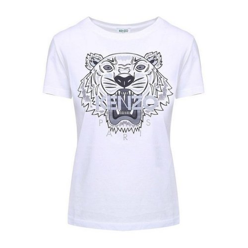  KENZO/高田賢三 女士白色時尚休閑短袖T恤 F852TS7214Y2 01 PLFSX