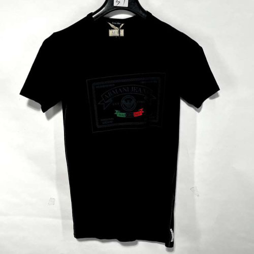 ARMANIJEANS/阿瑪尼牛仔/黑色男士短袖T恤